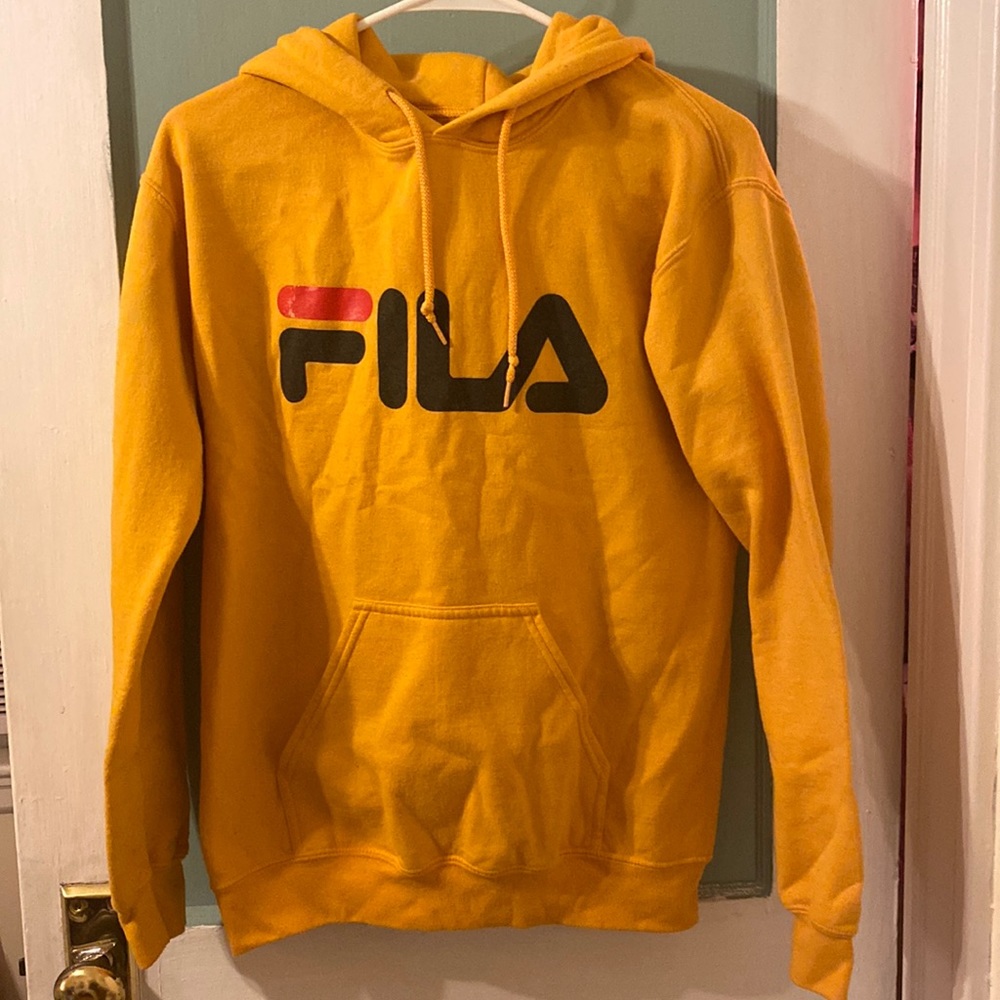 Fila Yellow Hoodie Size Small